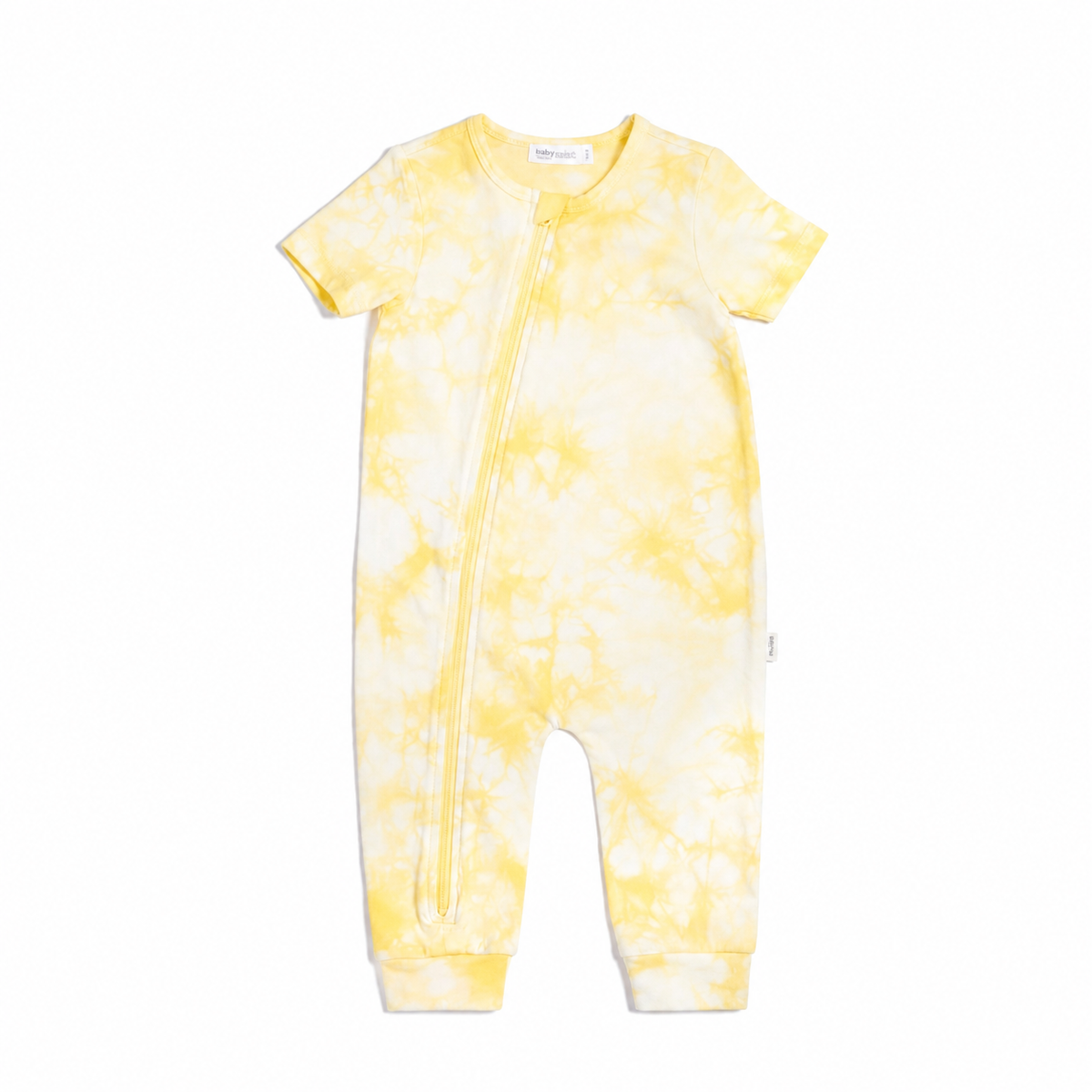 Sunshine Tie Dye Romper جمبسوت لون أصفر