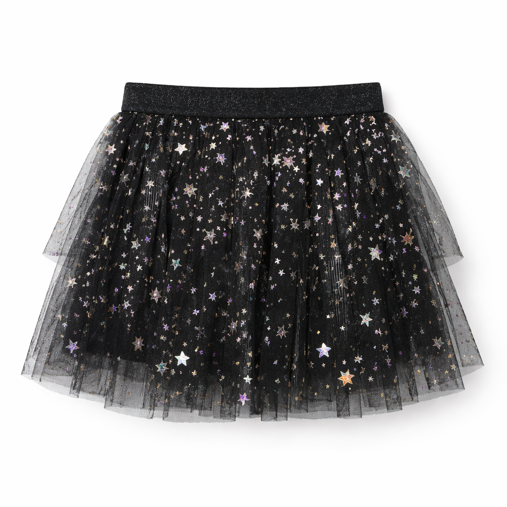 STAR MESH RUFFLE TUTU SKIRT تنورة تور