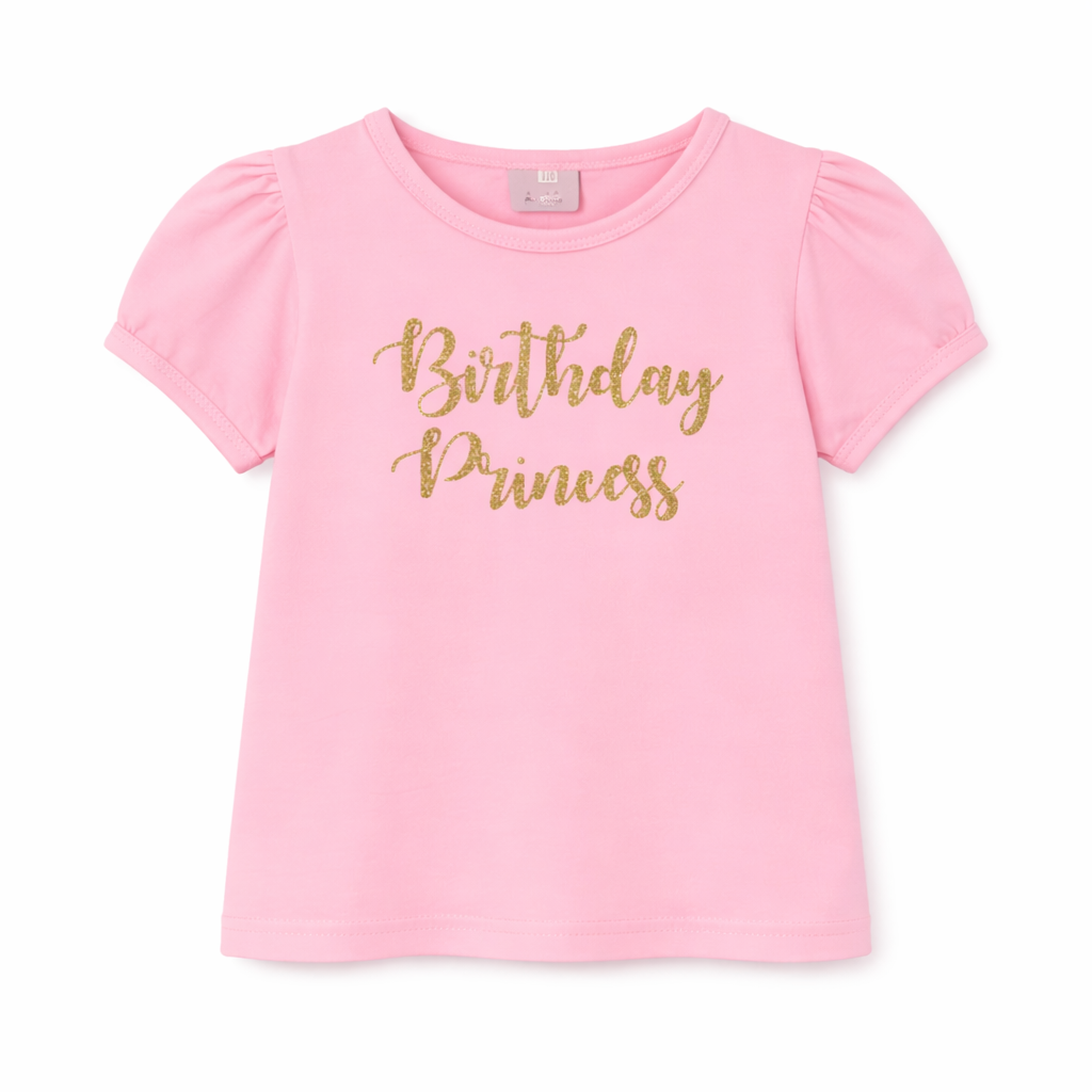 Gold Bday Princess بلوزه بنت