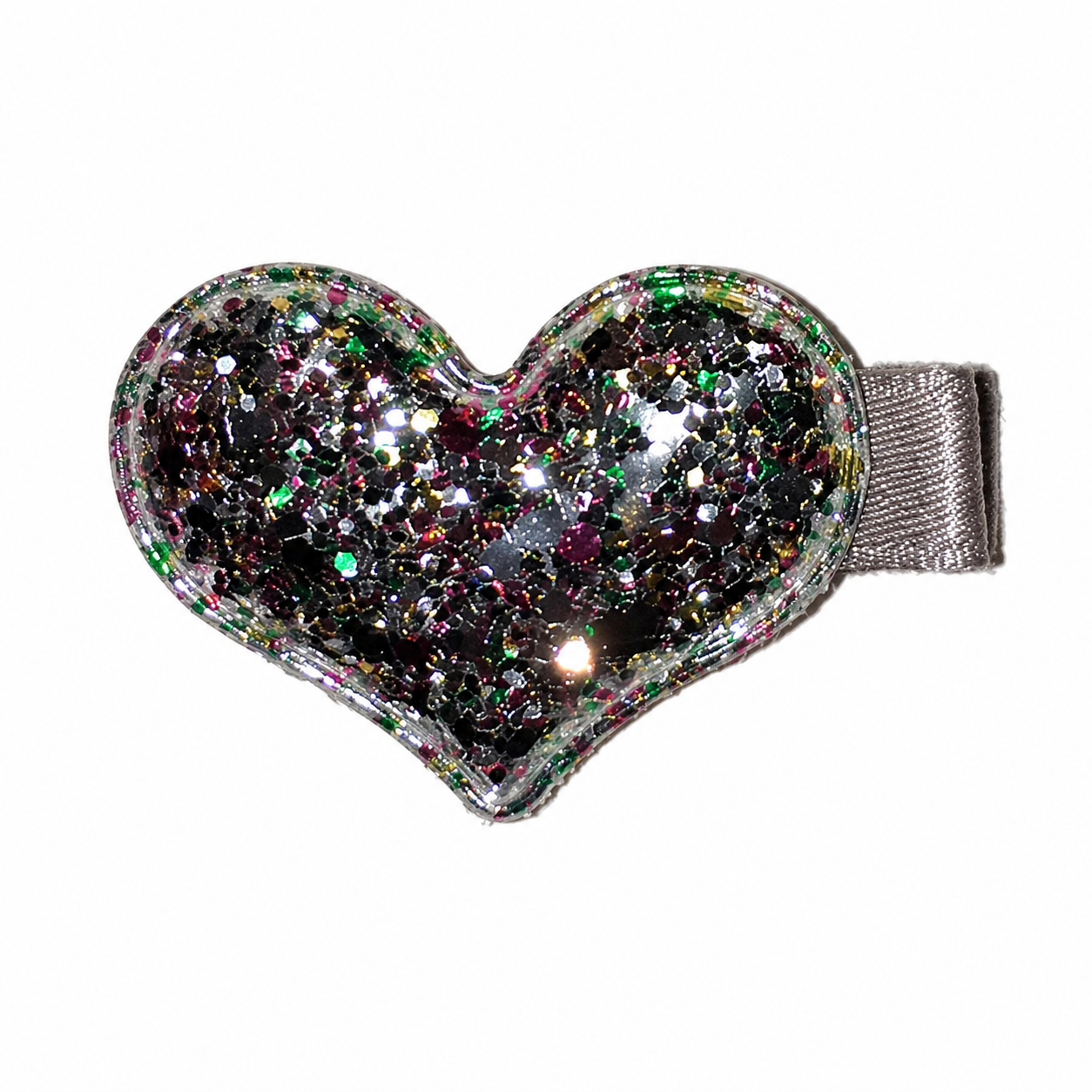 Glitter Heart Hair Clip مشبك شعر