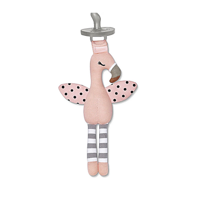 Franny Flamingo Pacifier Buddy حاملة لهاية