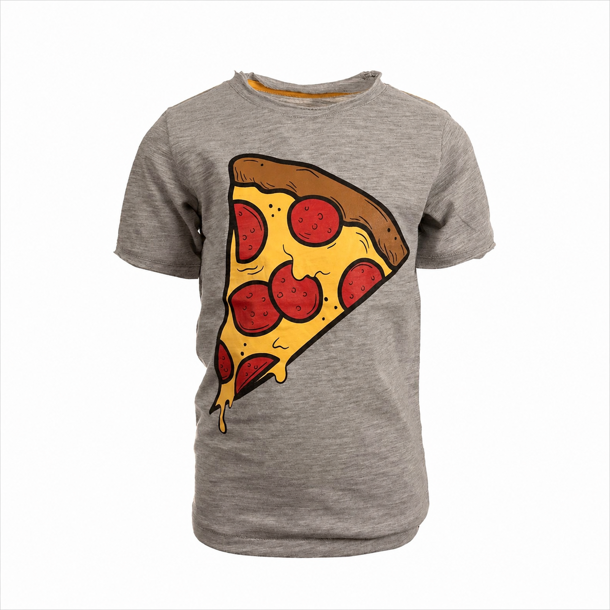 Pizza Tshirt بلوزة لون رمادي