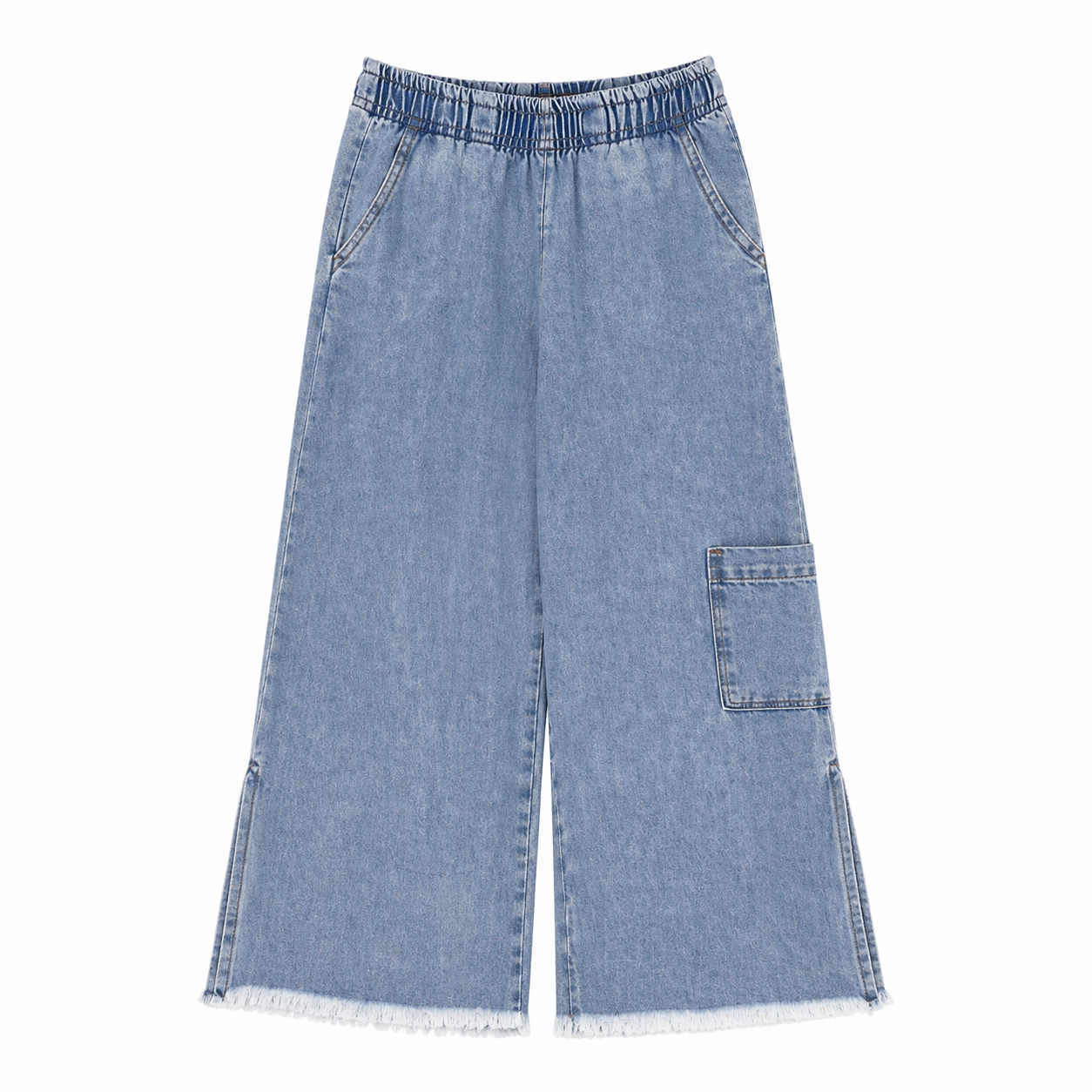 Calca Wide Leg EM Jeans بنطلون جينز