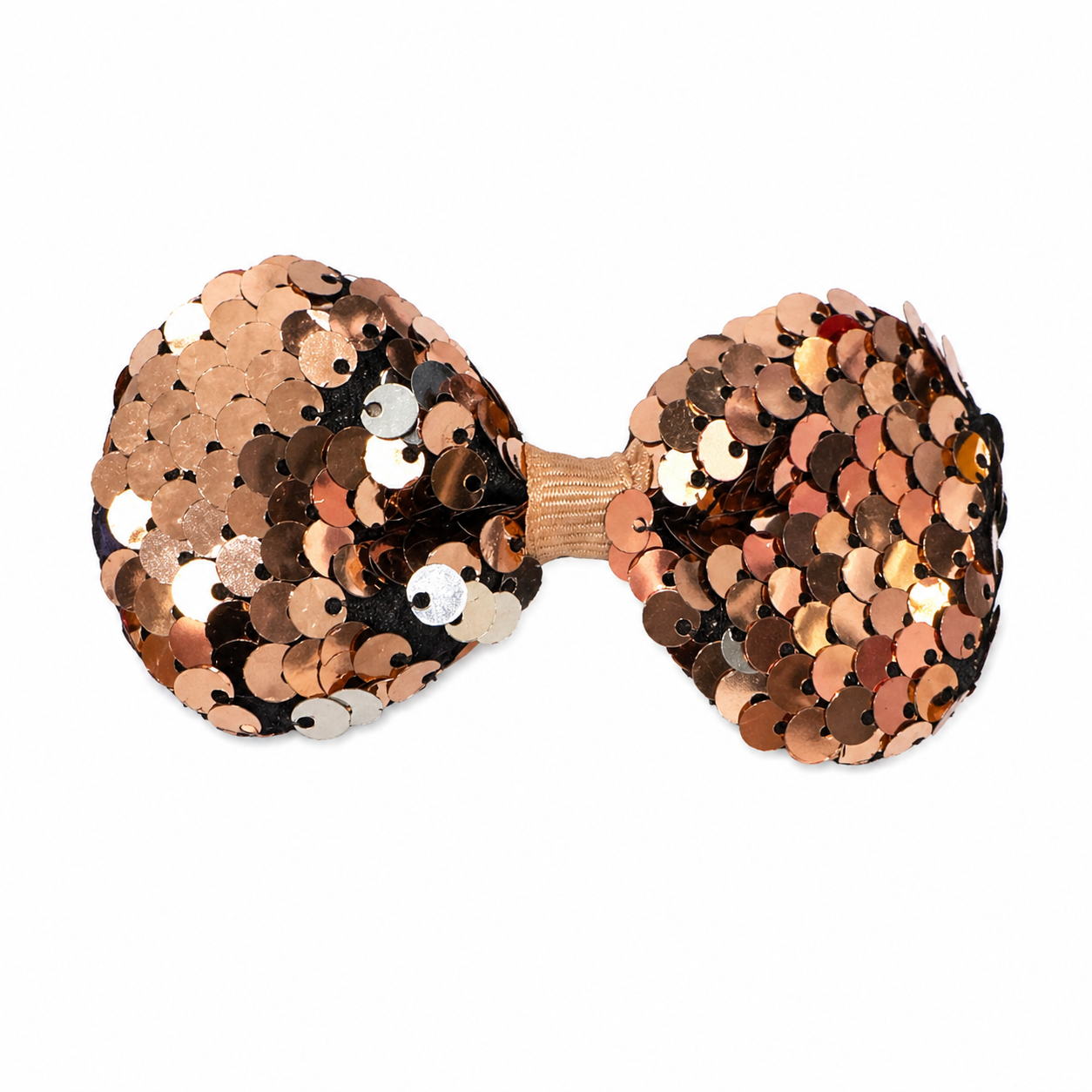 Rose Gold Sequin Bow مشبك شعر