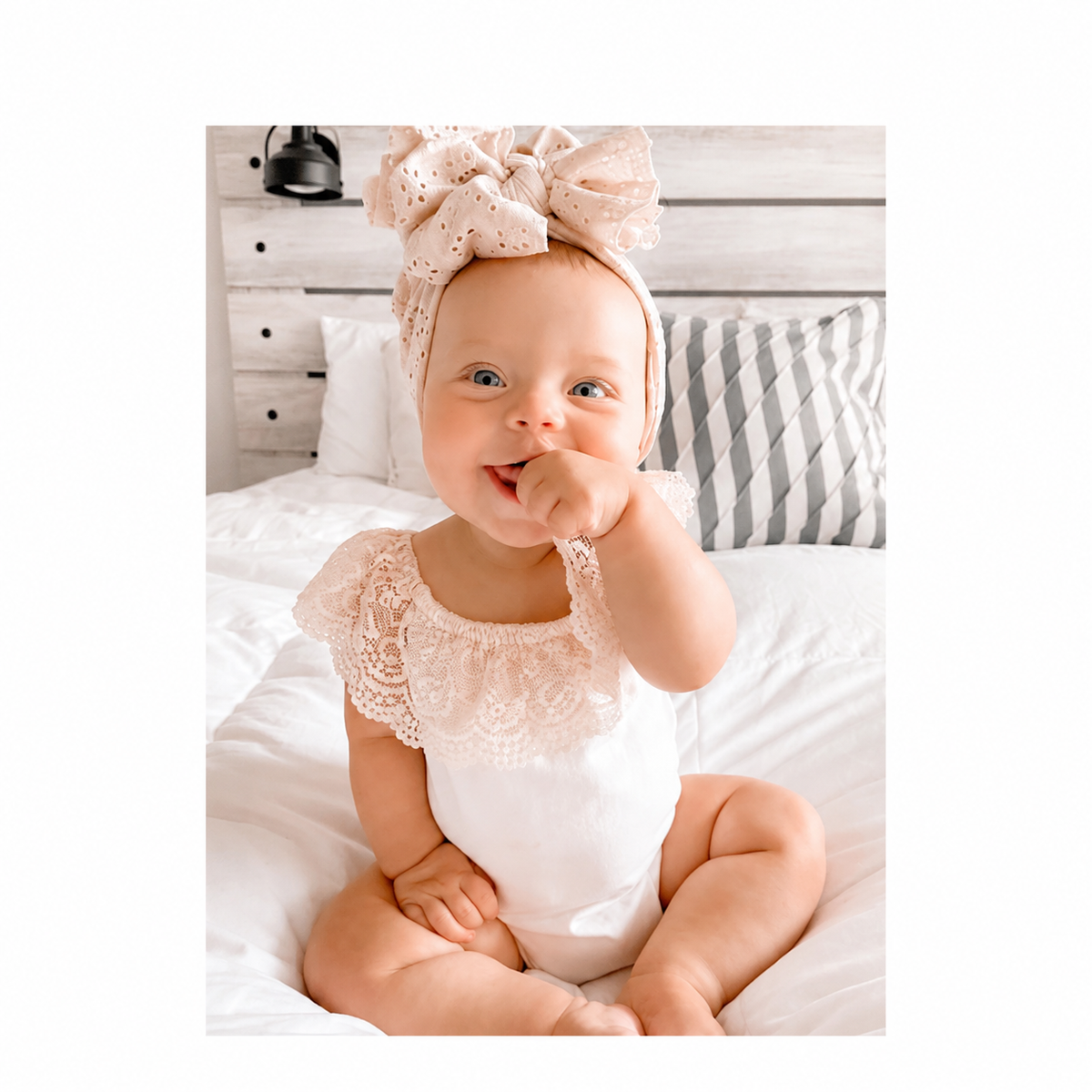 Kenzi Lace Flutter Sleeve Leotard Vanilla