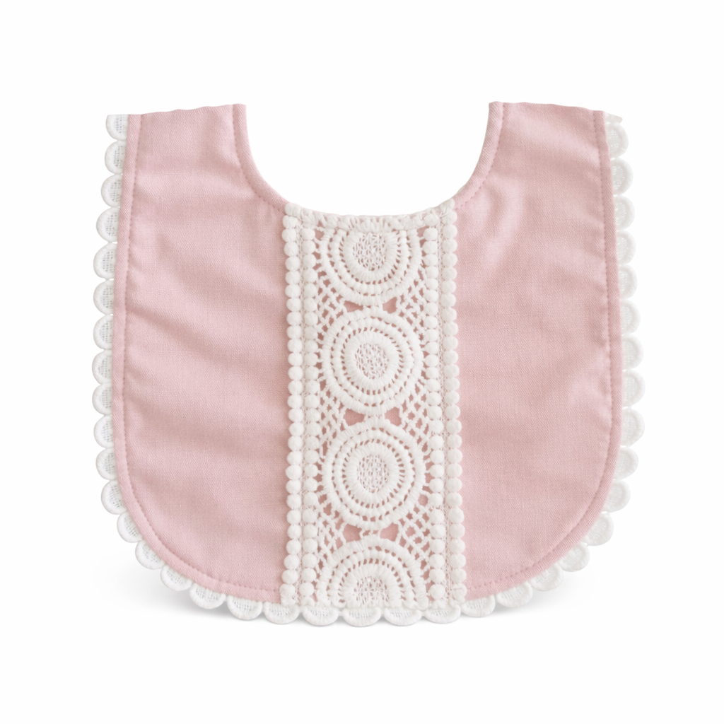 Olivia Bib Linen Pink مريلة لون وردي