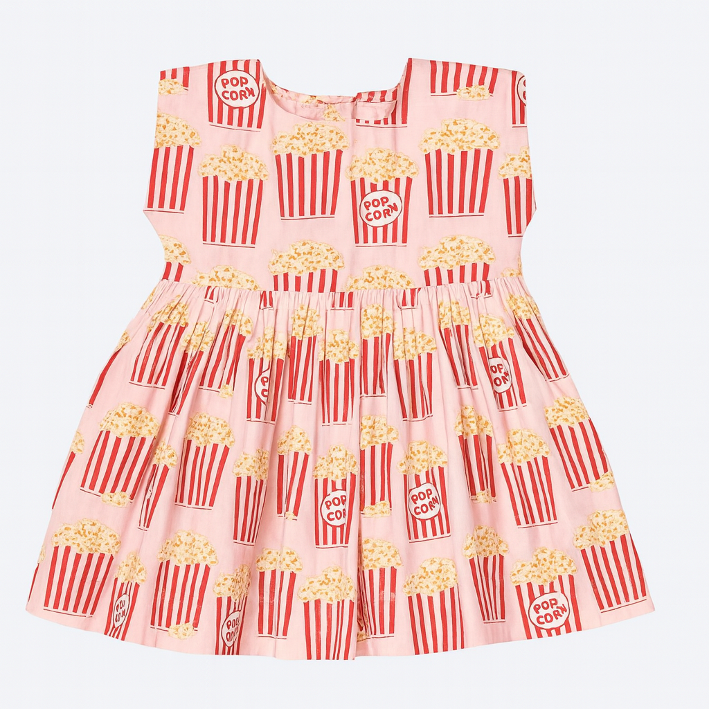 Adaline Dress Popcorn فستان لون آحمر وأصفر