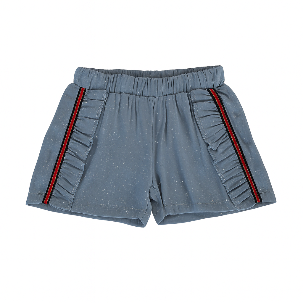 Blue Ruffle Shorts شورت جينز