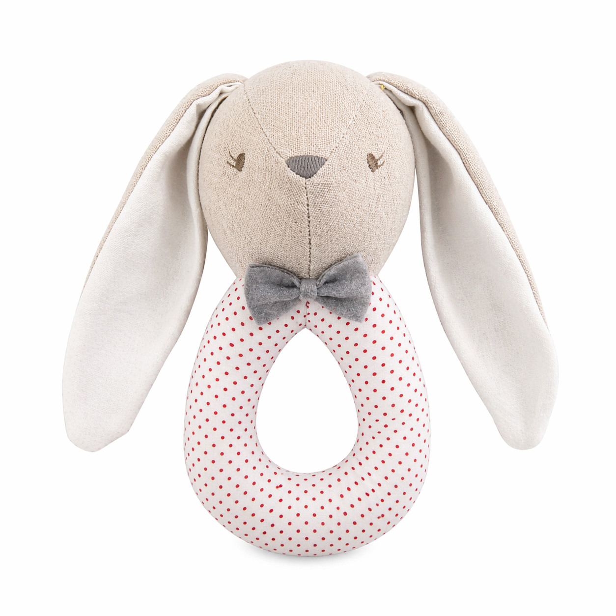 Linen Louie Grab Rattle لعبة أرنب