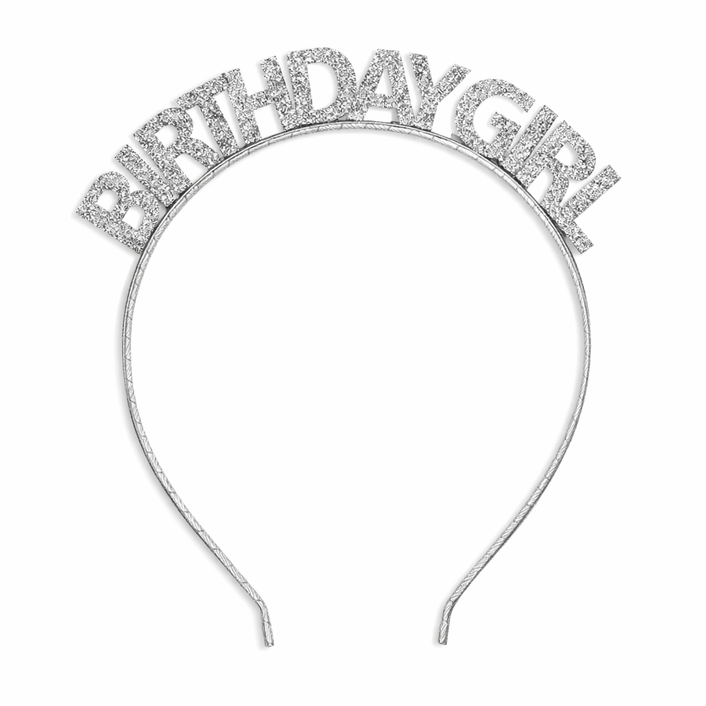 Silver Bday Headband تاج فضي