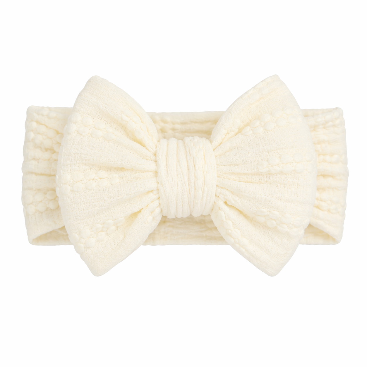 Floral Knit Bow Baby Headband ربطة شعر