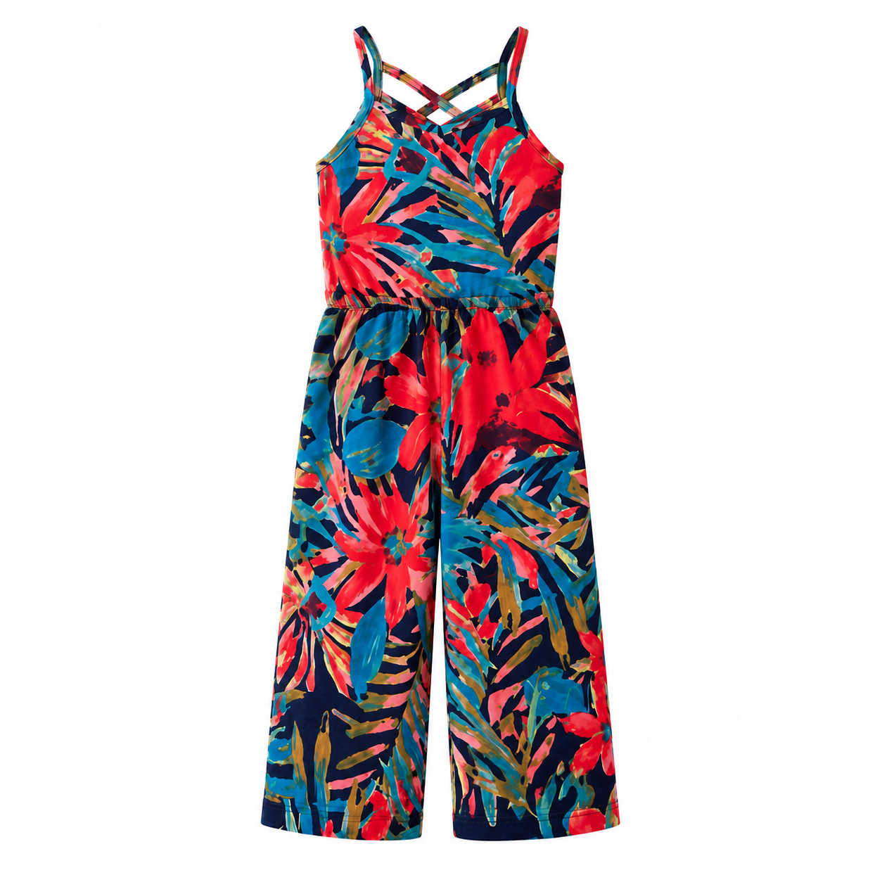 Rhapis Palm Alna Jumpsuit جمبسوت لون أحمر