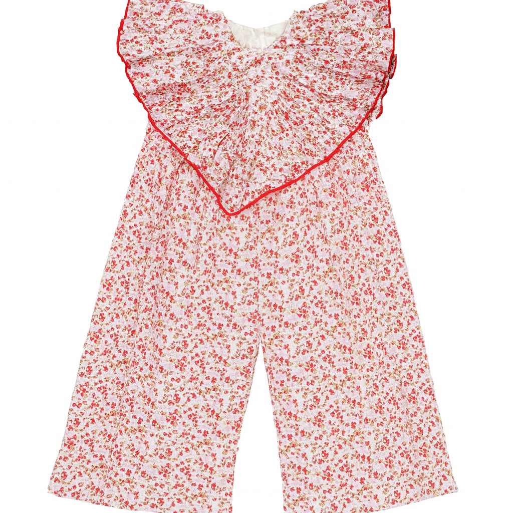 Girls Raphaela Jumper -Pink Mini Ditsy جمبسوت لون أحمر
