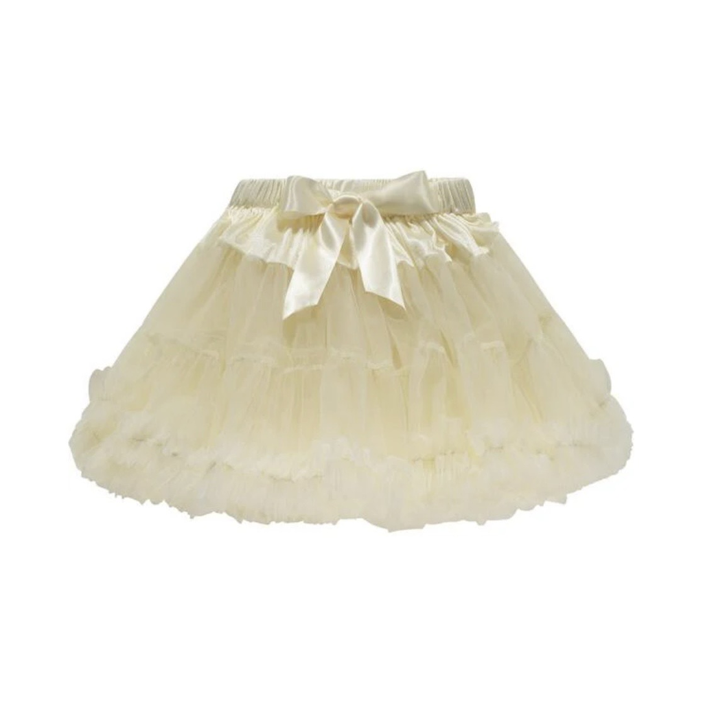 Cream Ruffle Tutu تنورة تور