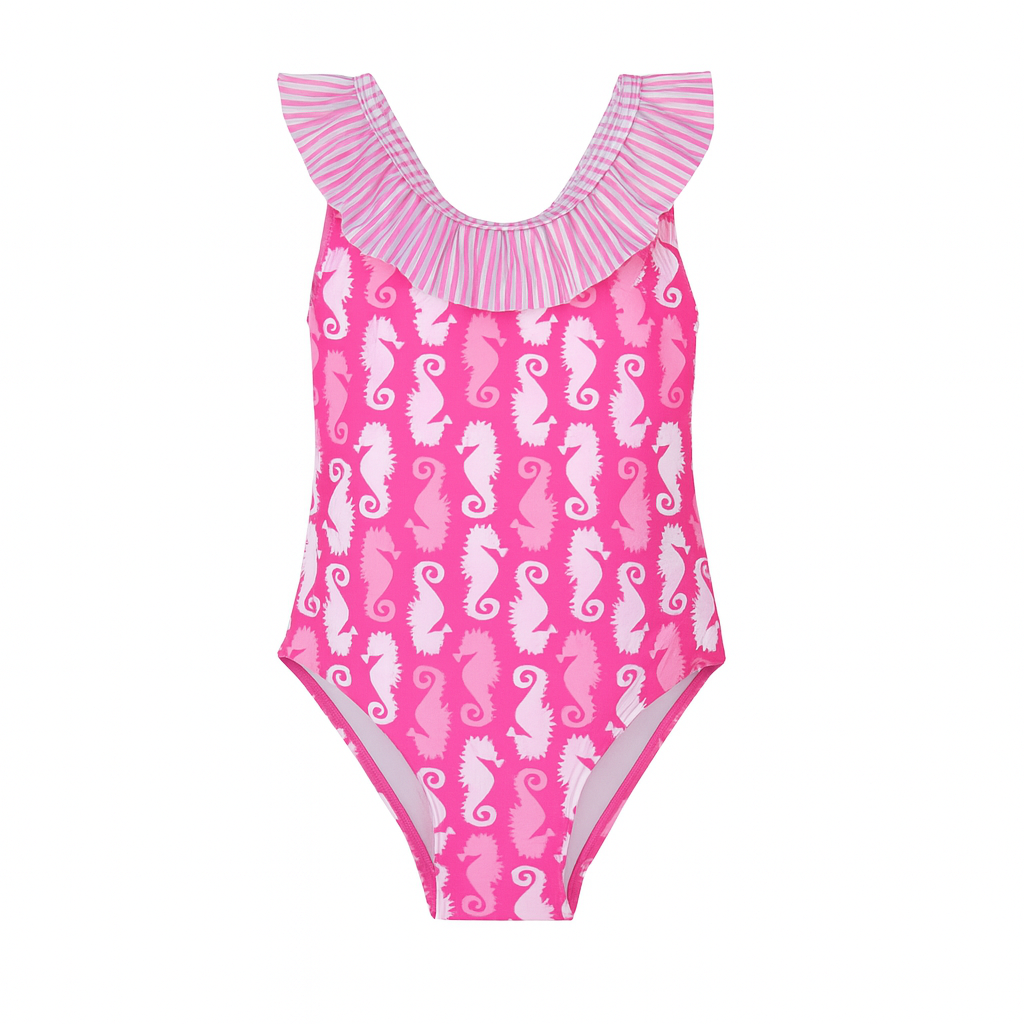 Happy Pink Seahorses Mindy Swimsuit ملابس سباحة