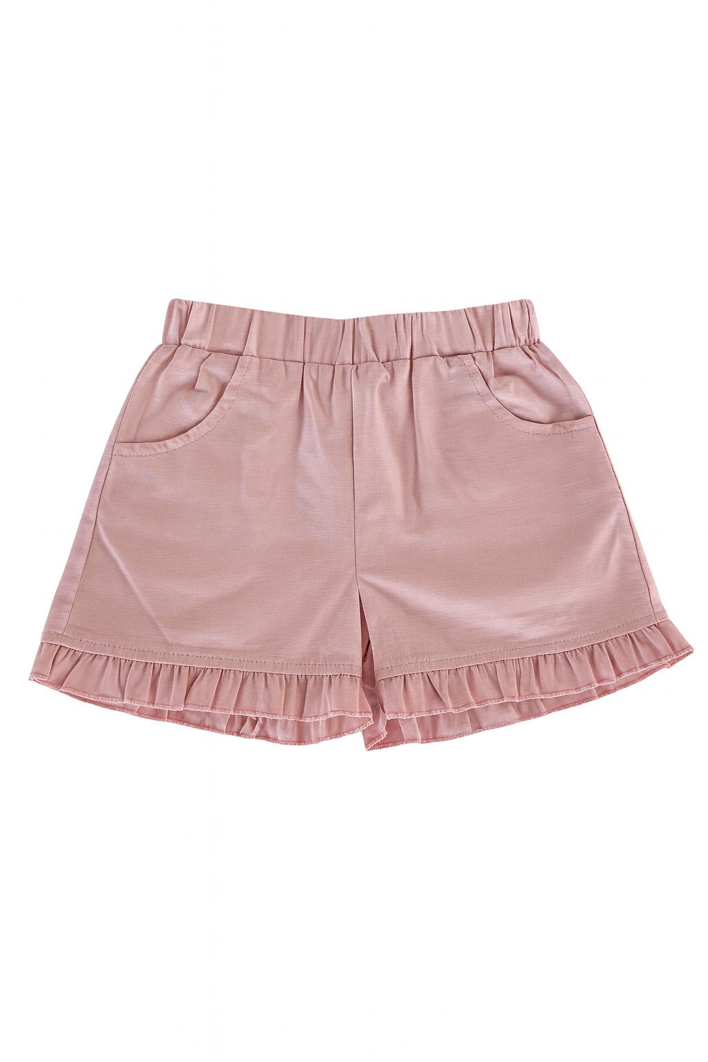 Pink Ruffle Hem Short شورت لون وردي