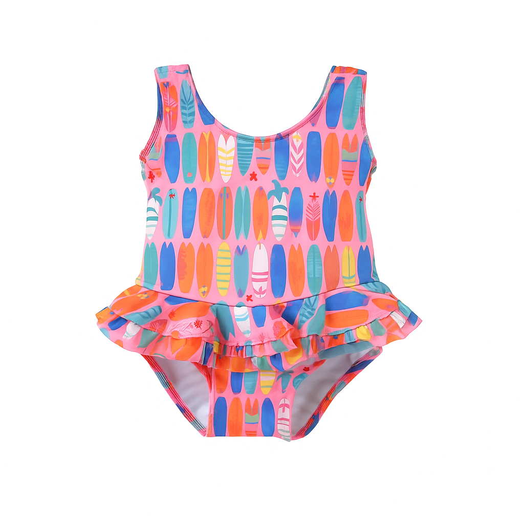 Pink Beach Boards Stella Swimsuit ملابس سباحة
