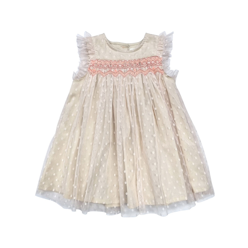 Polka Dots Baby pink Dress فستان تور