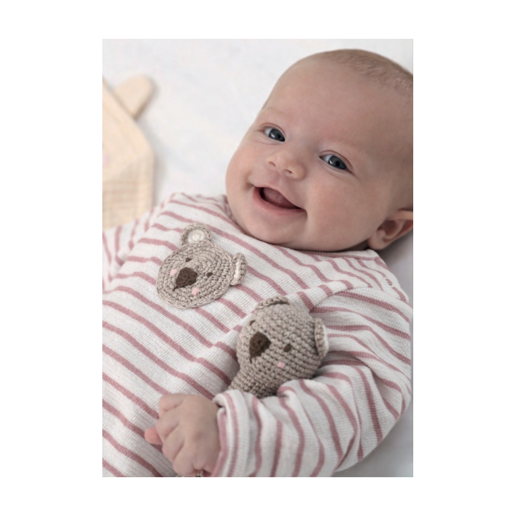Crochet Bear Baby Romper بيجاما مواليد