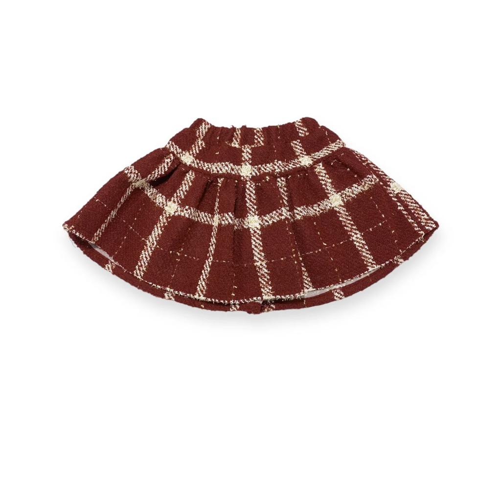 Red Plaid The Holly Set طقم جاكيت وتنورة