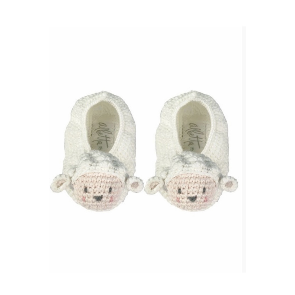 Crochet Lamb Booties حذاء مواليد