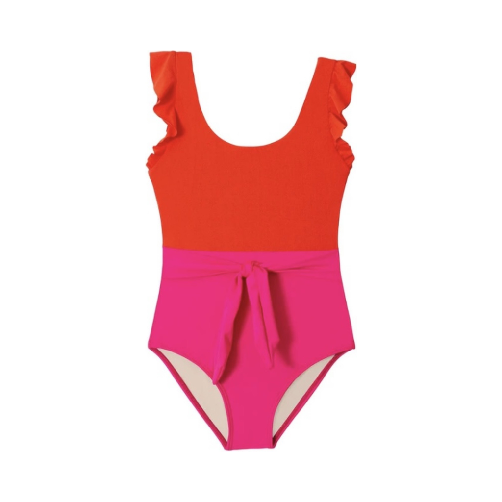 Cosmo Pink Belted Knot Swimsuit ملابس سباحة