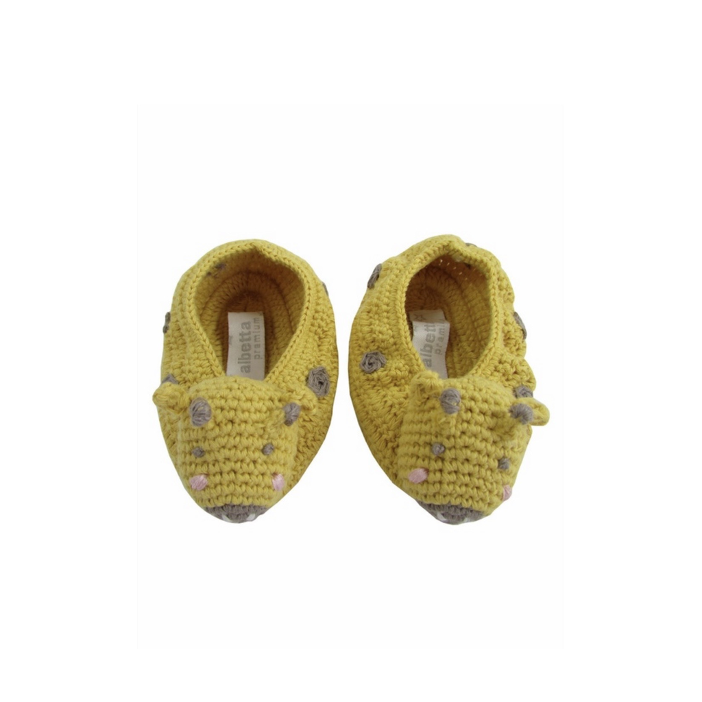 Knitting Booties Giraff حذاء مواليد