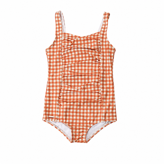 Sienna Gingham Swimsuit nd Short Set طقم ملابس سباحة