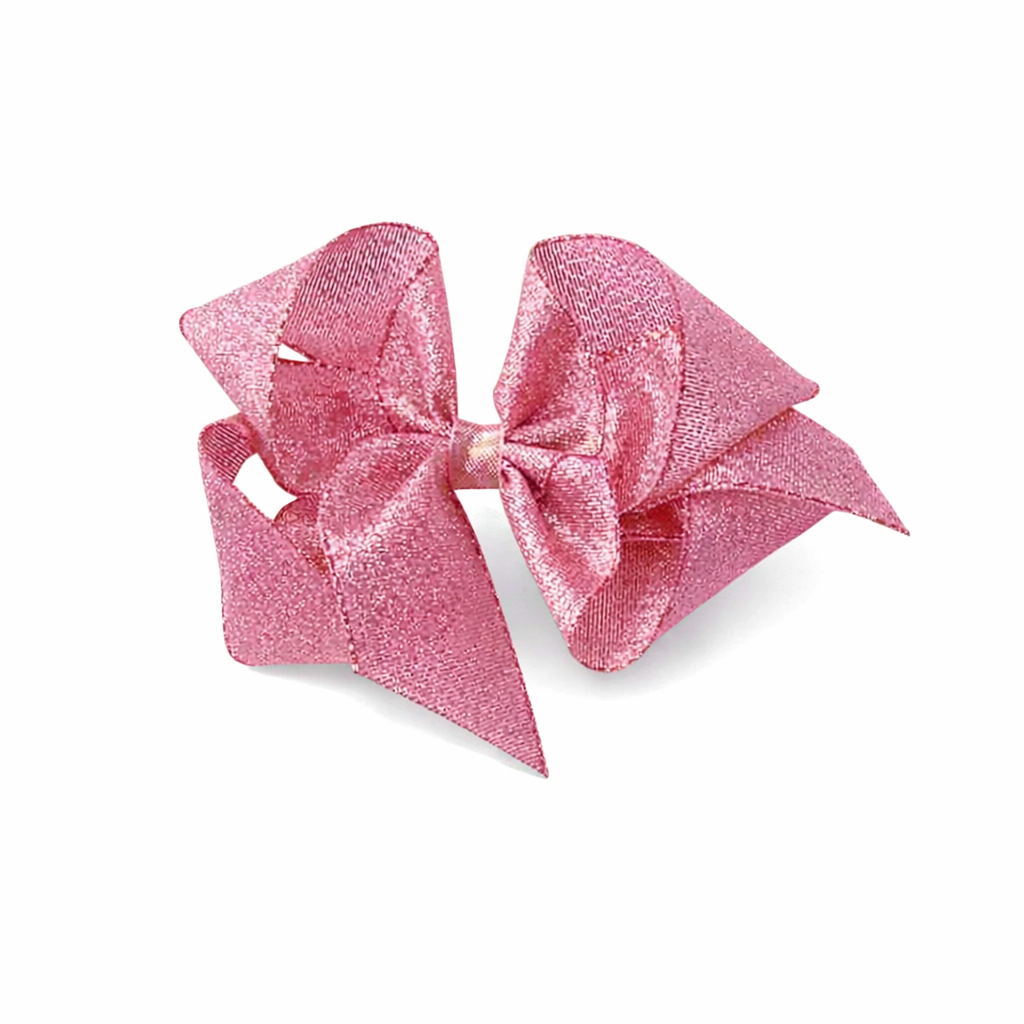 Metallic Lame Bow SuperToddler 3 مشبك شعر