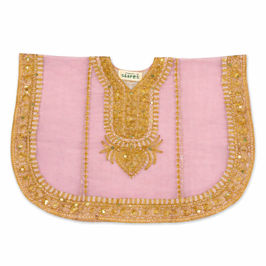 Pink Gold Zari Thoub ثوب لون وردي