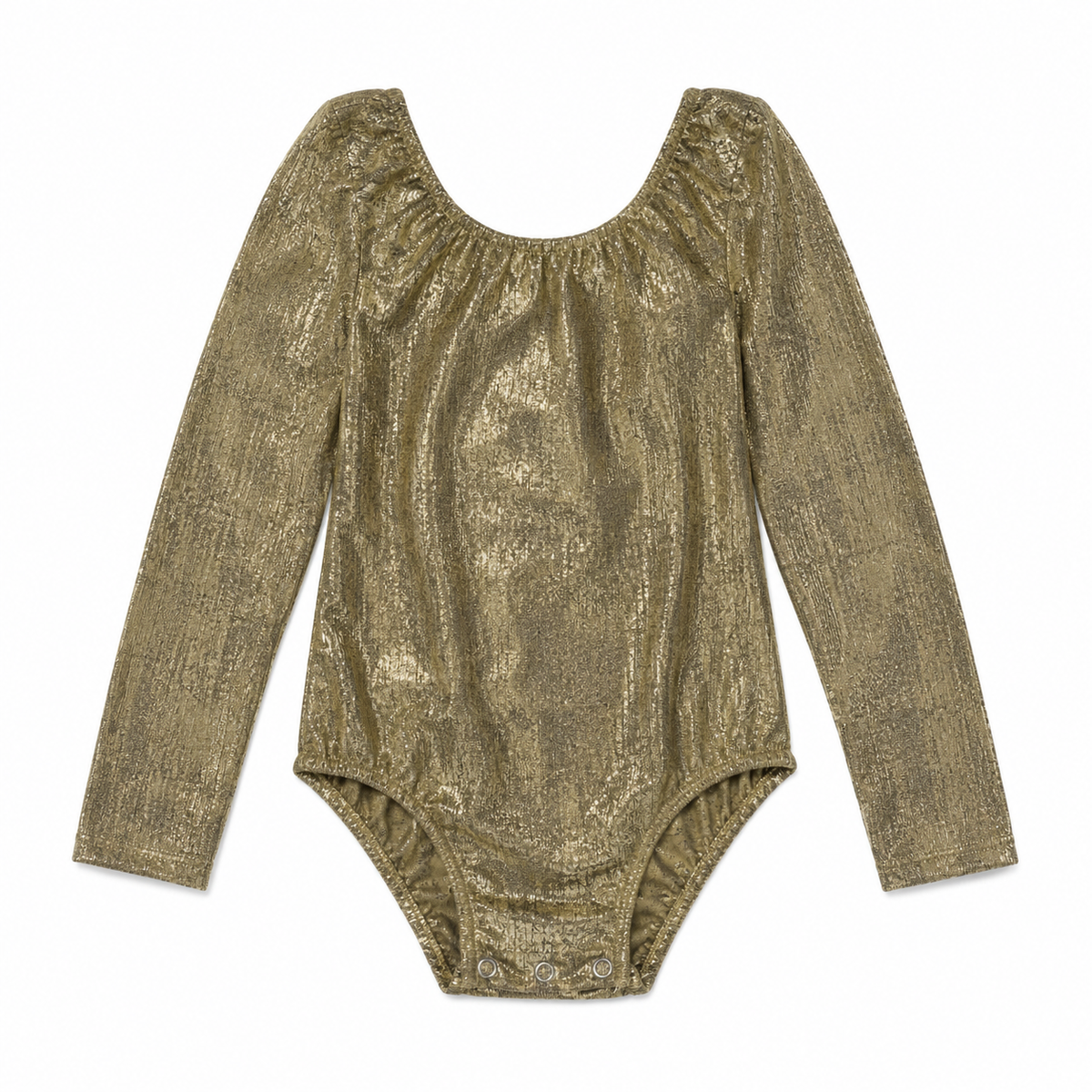 Livee Gold Long Sleeve Leotard