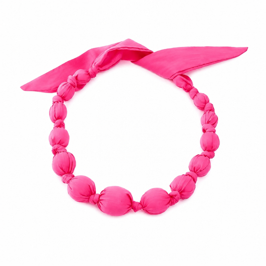 Beaded Neacklace قلب من كور خشب