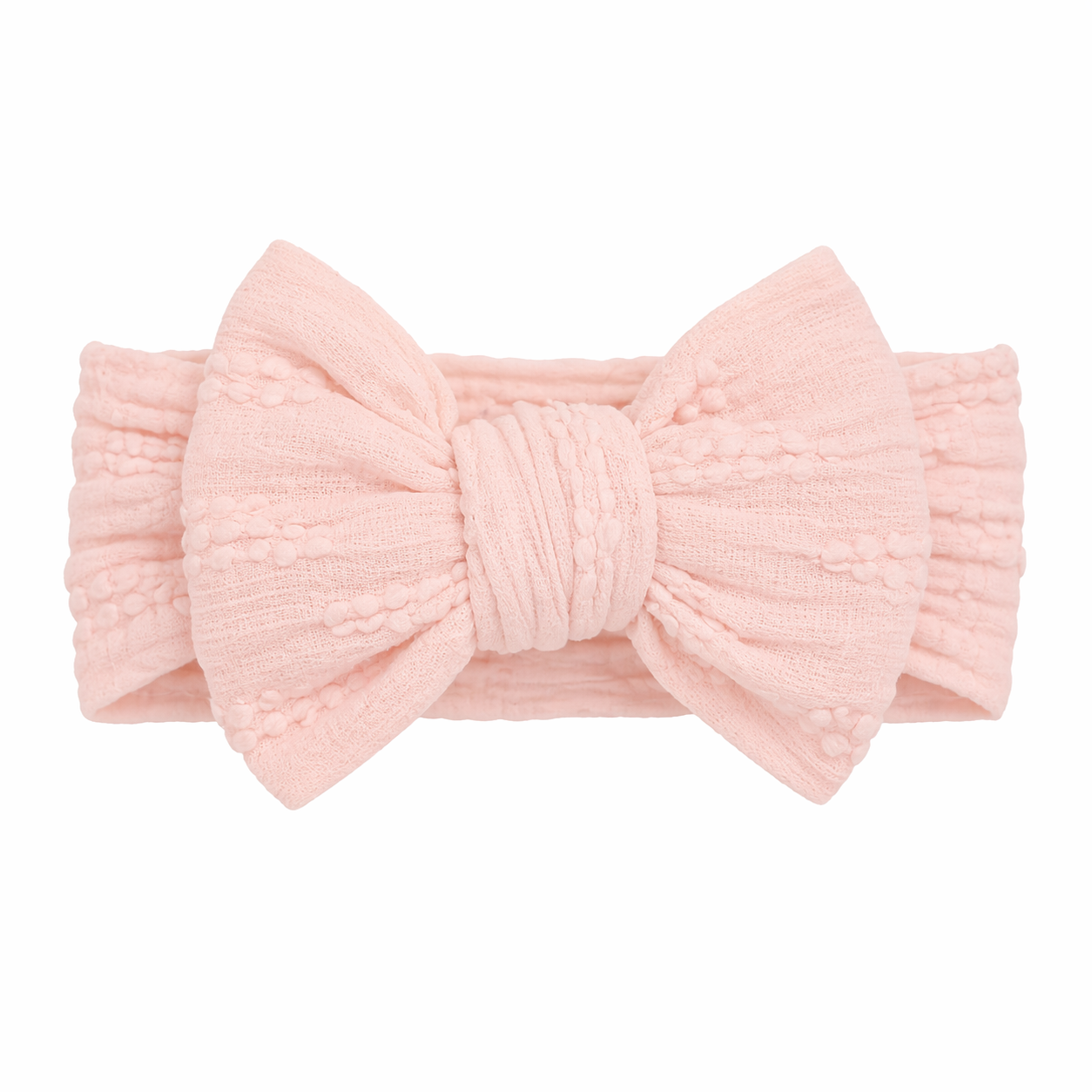 Floral Knit Bow Baby Headband ربطة شعر