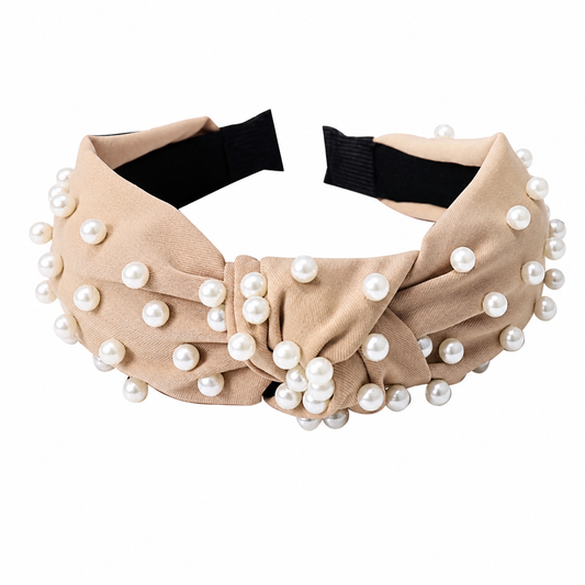 Satin and Pearl Headband تاج