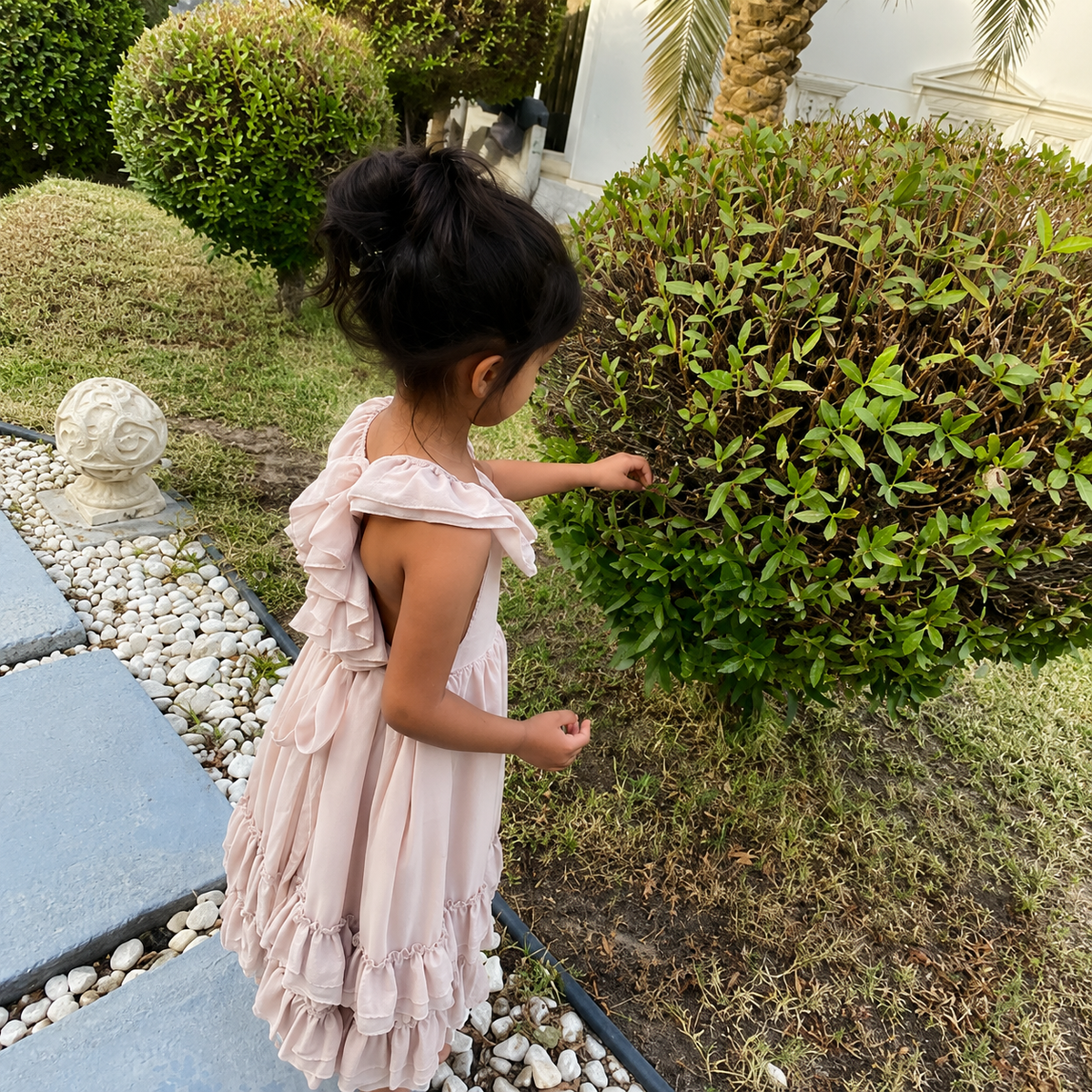 Nellie Ruffle Maxi Dress Champane