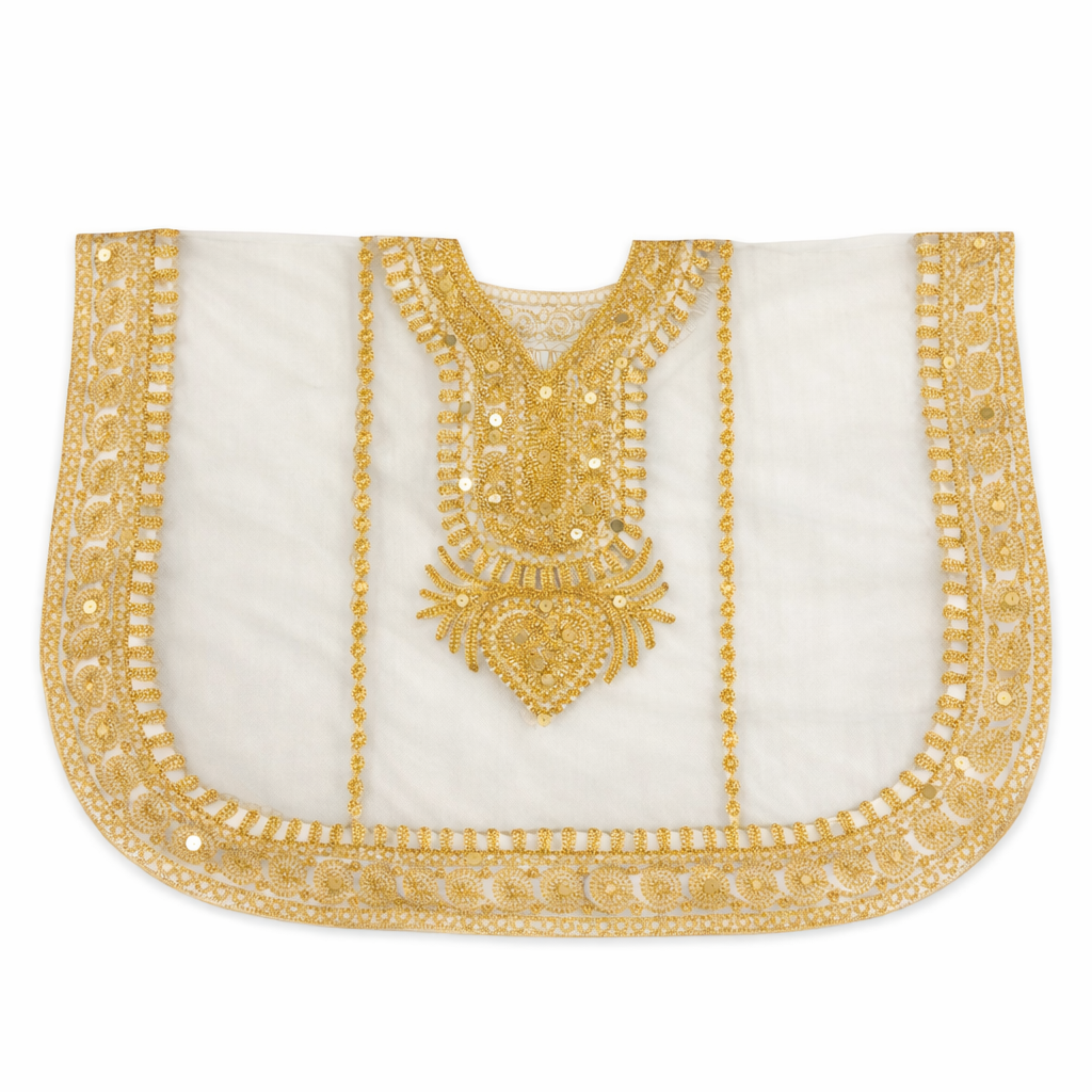 White Gold Zari Thoub ثوب لون أبيض