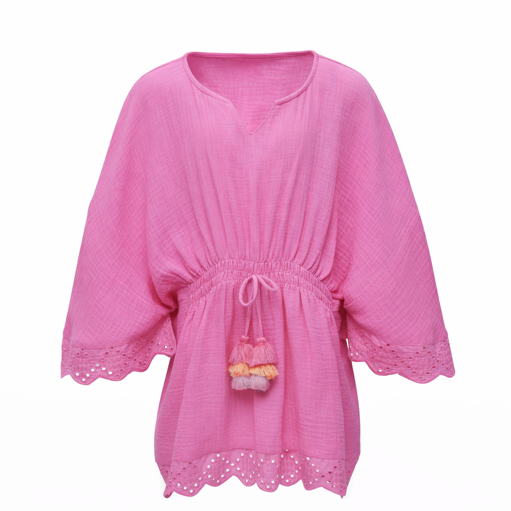 Bubble Gum Beach Cover Up فستان وردي