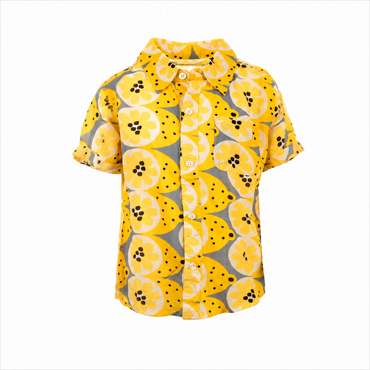 Lemon Palaya Shirt قميص لون أصفر