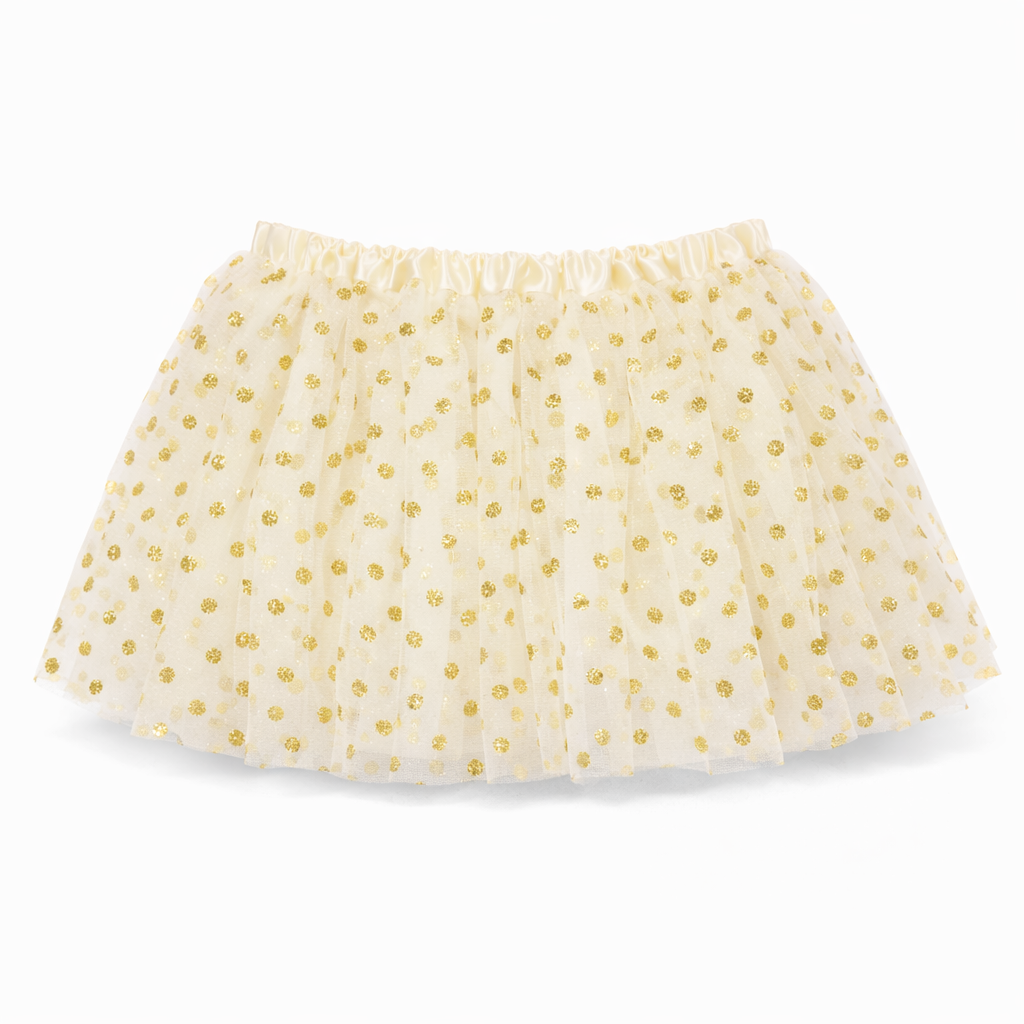 Gold Dots Ivory Tutu تنورة تور