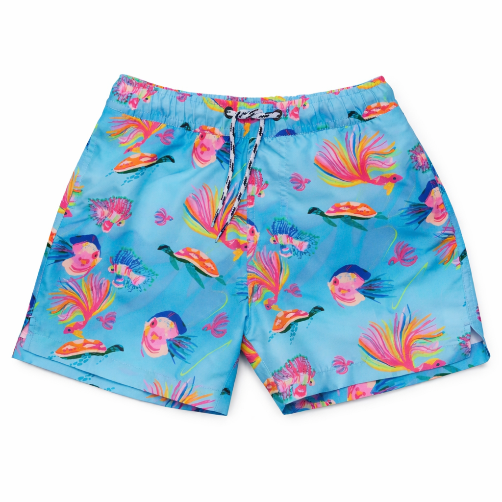 Keleido Fish L/S Swimsuit & Short طقم سباحة