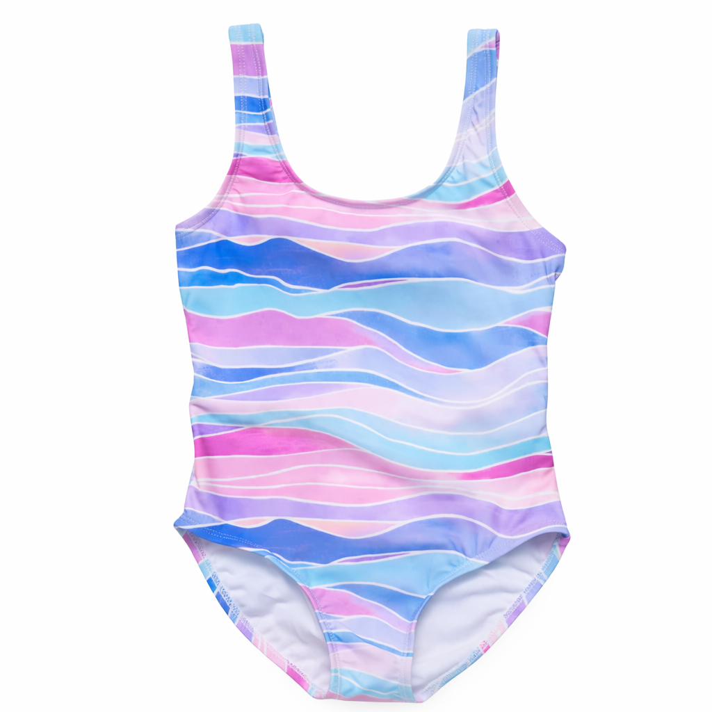 Water Hues Swimsuit & Short Set طقم سباحة
