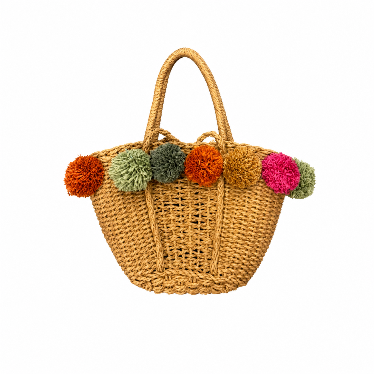 PomPom Bag حقيبة قش