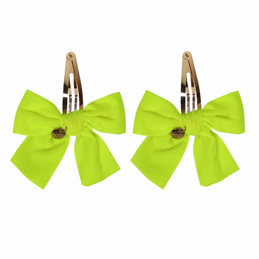 Ecstasy Velvet Double Bow Clip مشبك شعر