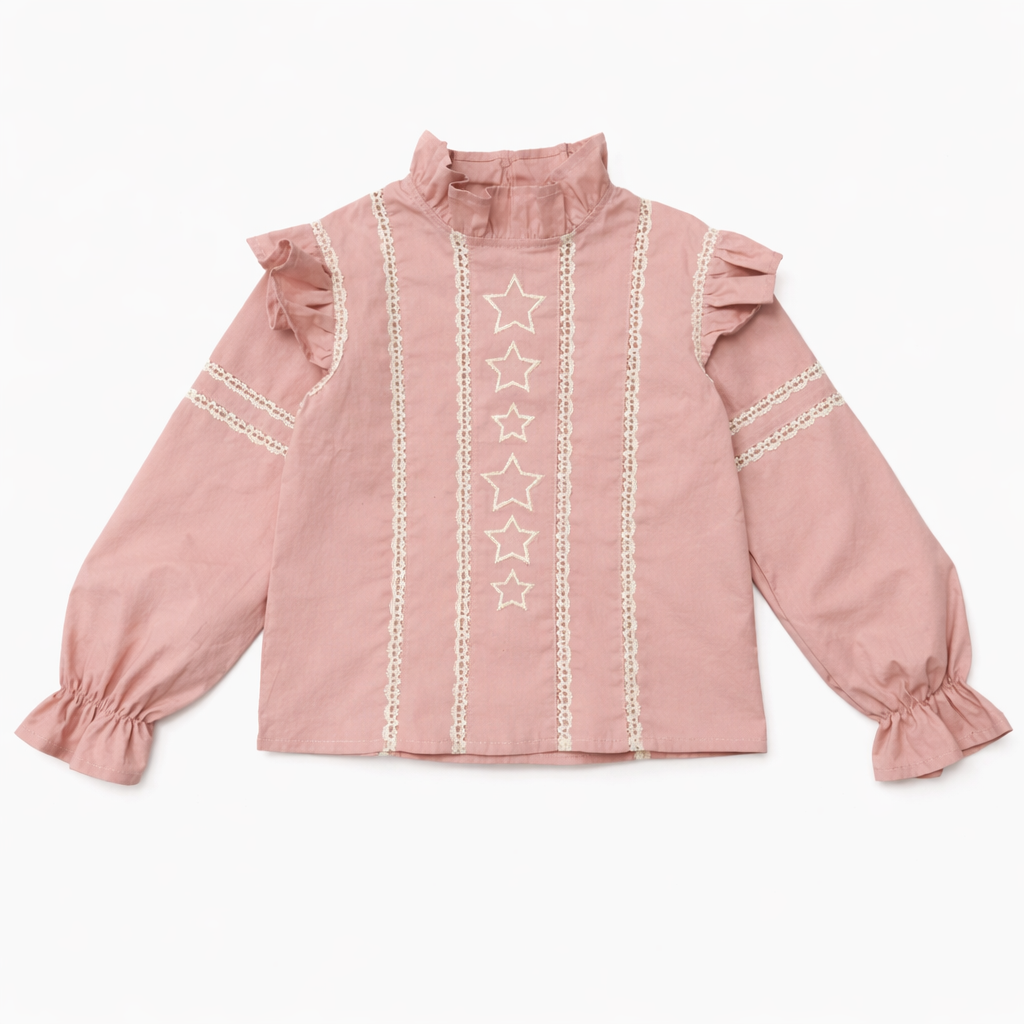 emma Blouse Pink قميص لون وردي