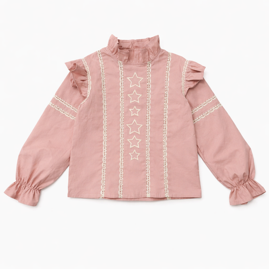 emma Blouse Pink قميص لون وردي