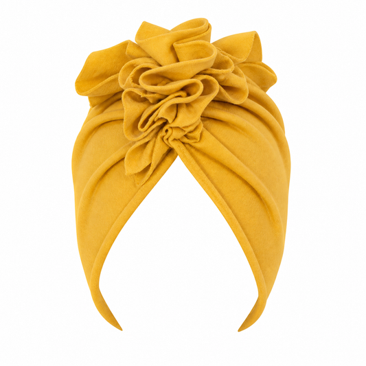Bamboo Light Mustard Turban قبعة