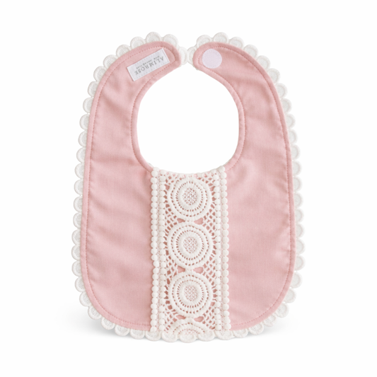 Olivia Bib Linen Pink مريلة لون وردي