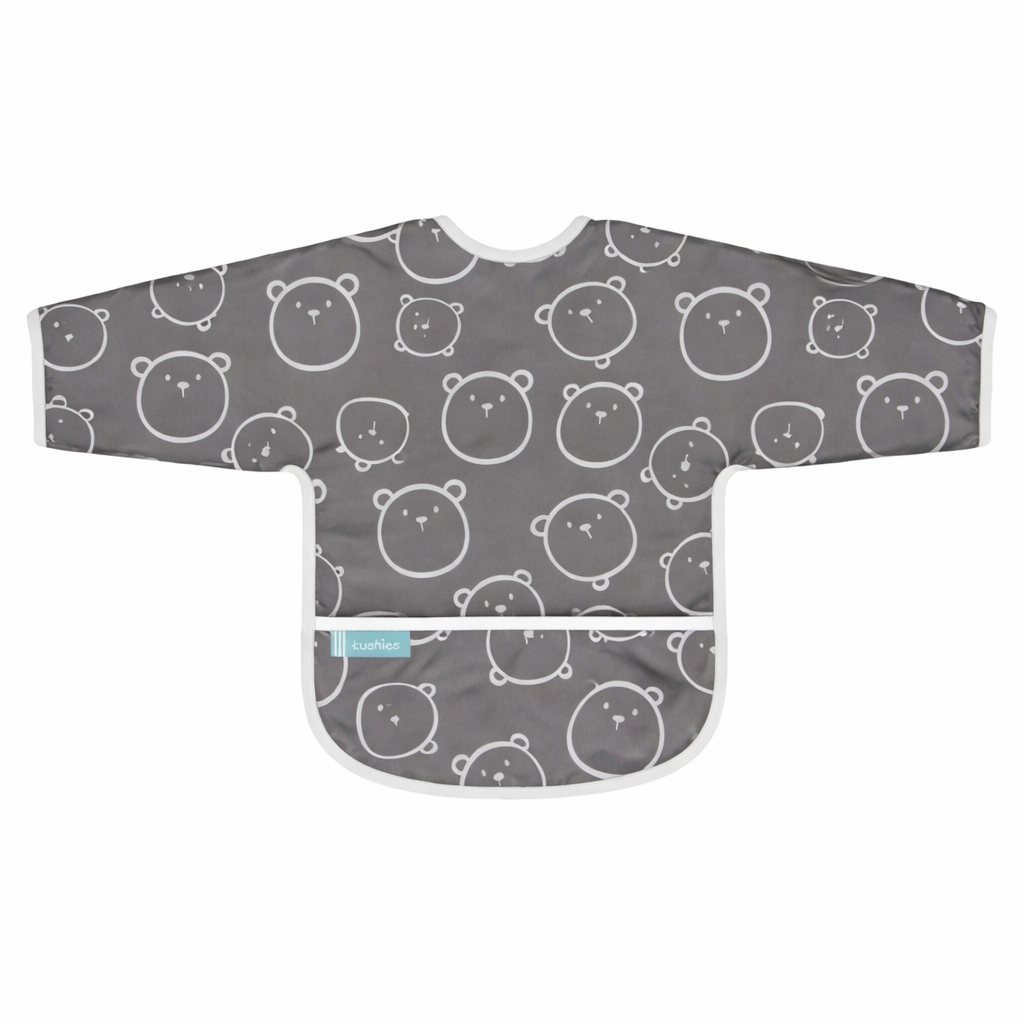 Charcoal Bear Long Sleeve Bib مريلة نايلون