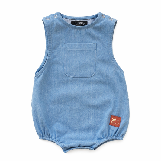 LIGHT BLUE DENIM ROMPER جمبسوت جينز