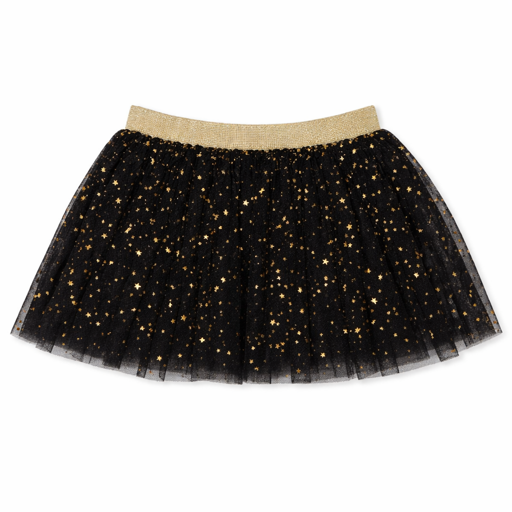 Black Gold Stars Tutu تنورة تور
